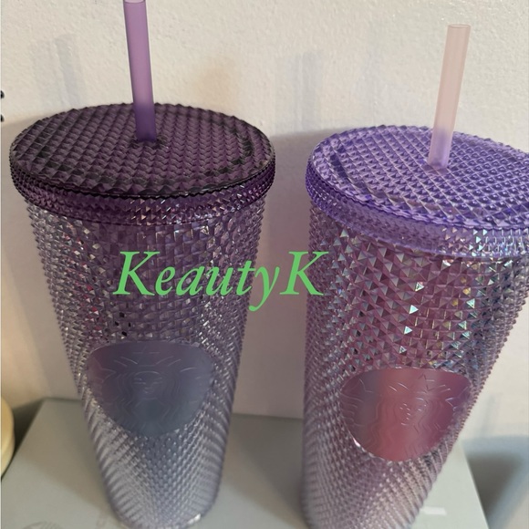 Korea Beam Starbucks venti studded iridescent ombré venti tumbler 24 OZ CUPS - Picture 2 of 3